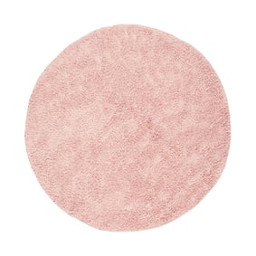 Rund Matta Med Hög Lugg  - Lofty Rosa - sfeer