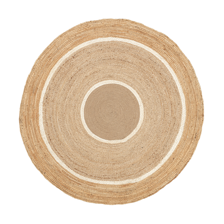 Rund Jute Matta - Mirai Circle Vit/Natur - product