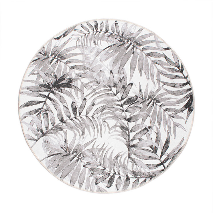 Rund Matta - Palmier Leaves Grå - product