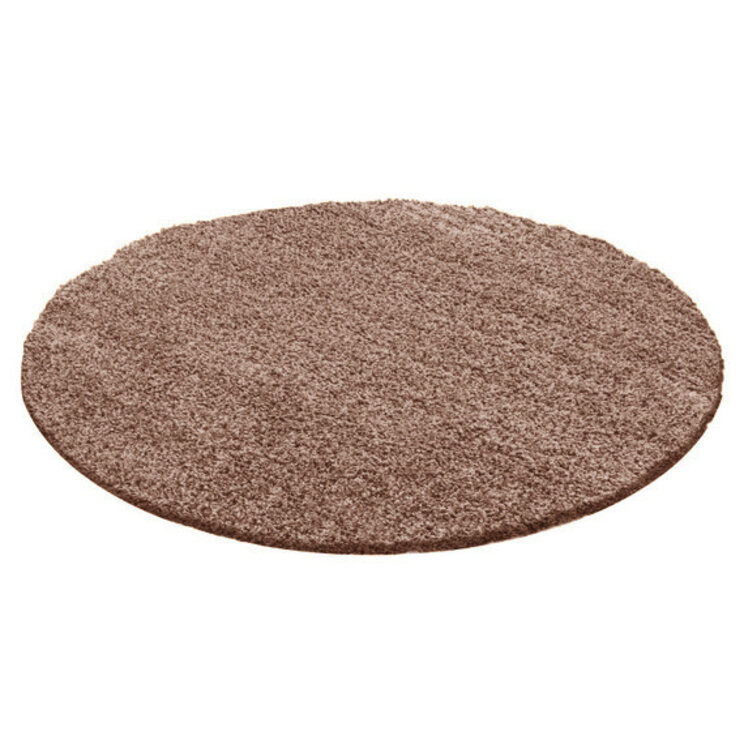 Rund Matta Med Hög Lugg  - Solid Taupe - product
