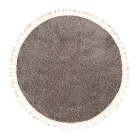 Rund Matta Med Hög Lugg  - Lofty Fringe Fringe Taupe - sfeer