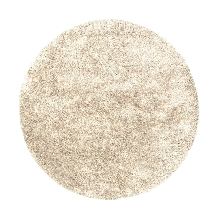 Rund Shagmattor - Grace Vit - product