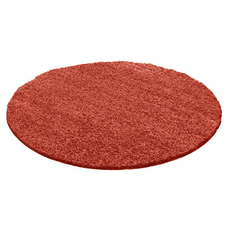 Rund Matta Med Hög Lugg  - Solid Röd - product