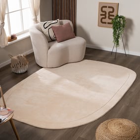 Organisk Formad Matta - Halo Pebble Beige