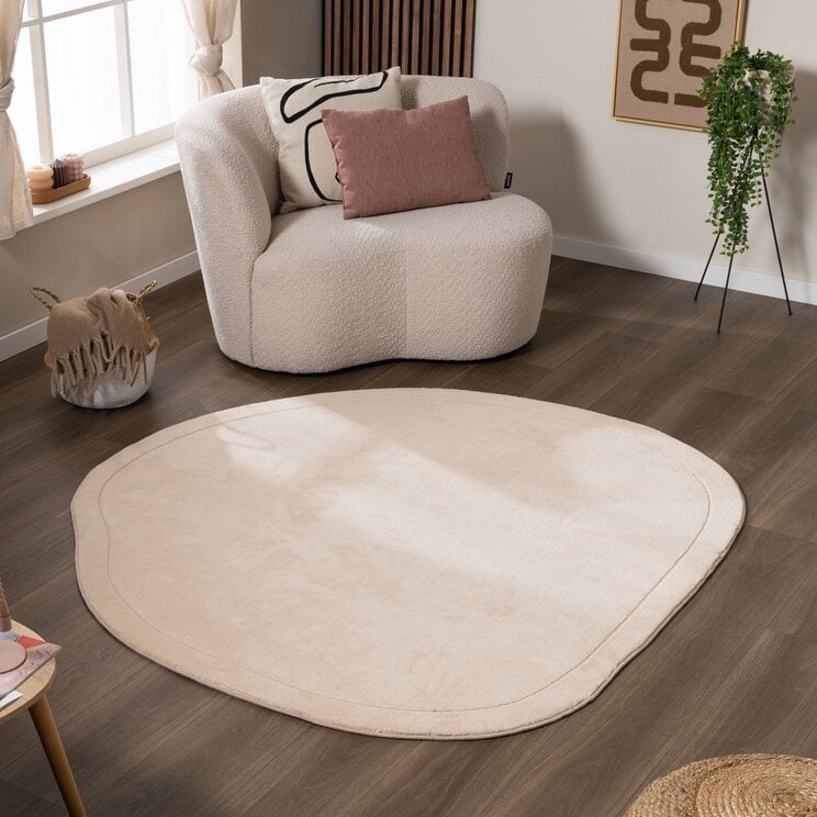 Organisk Formad Matta - Halo Stone Beige