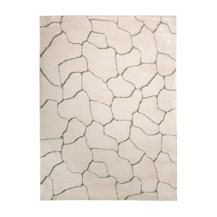 Skandinavisk Matta - Yune Stone Gräddvit/Grön - product