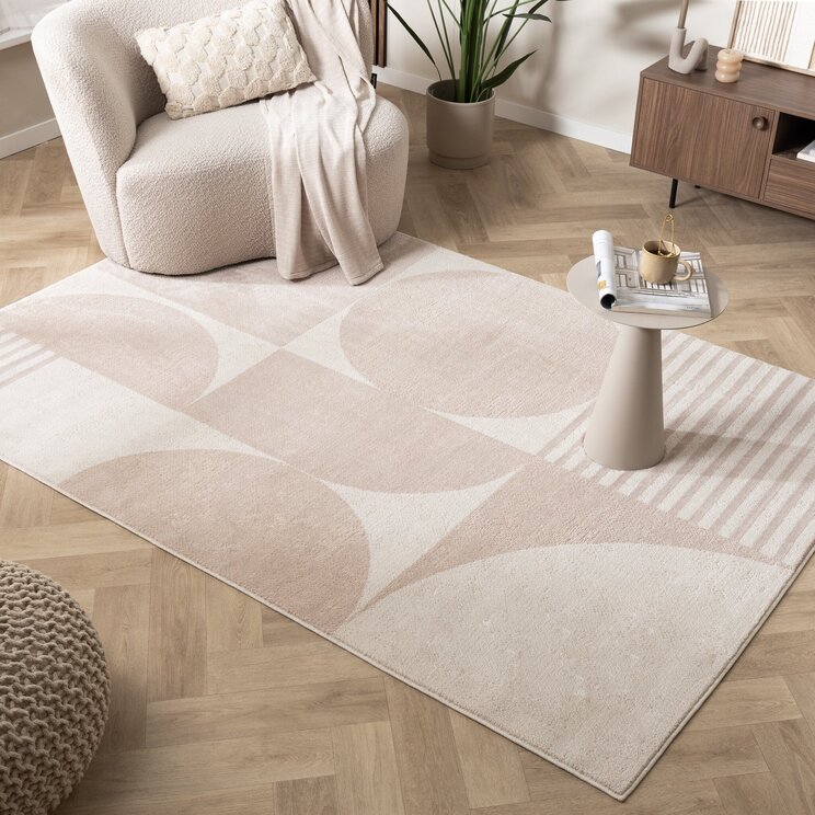 Japandi-Matta - Aurora Circles Beige