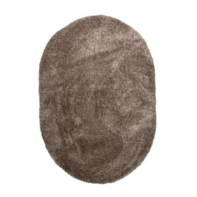 Oval Shagmattor - Blaze Taupe - sfeer