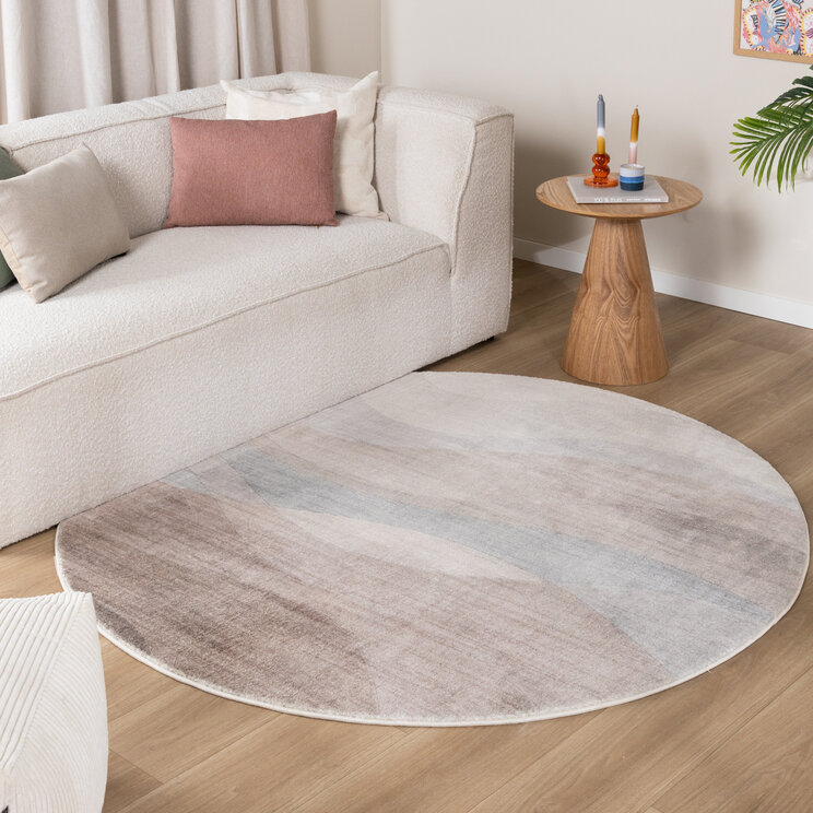 Rund Modern Matta - Field Taupe