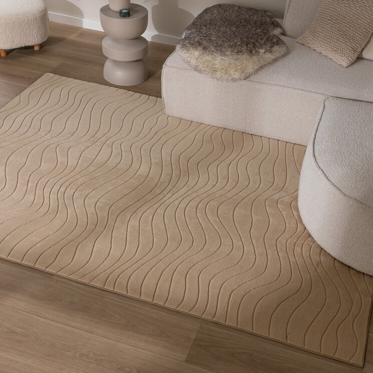 Skandinavisk Matta - Charm Waves Beige