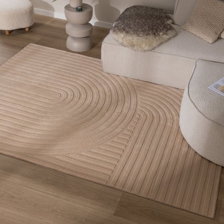 Skandinavisk Matta - Charm Curves Beige