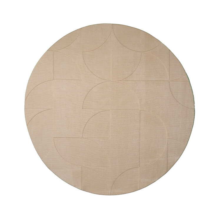 Rund Skandinavisk Matta - Charm Circles Beige - product