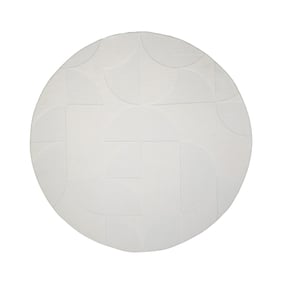 Rund Skandinavisk Matta - Charm Circles Vit - sfeer
