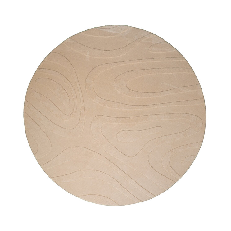 Rund Skandinavisk Matta - Charm Shapes Beige - product
