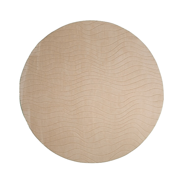 Rund Skandinavisk Matta - Charm Waves Beige - product