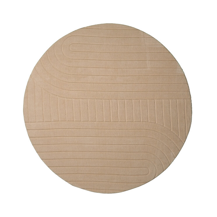 Rund Skandinavisk Matta - Charm Arches Beige - product