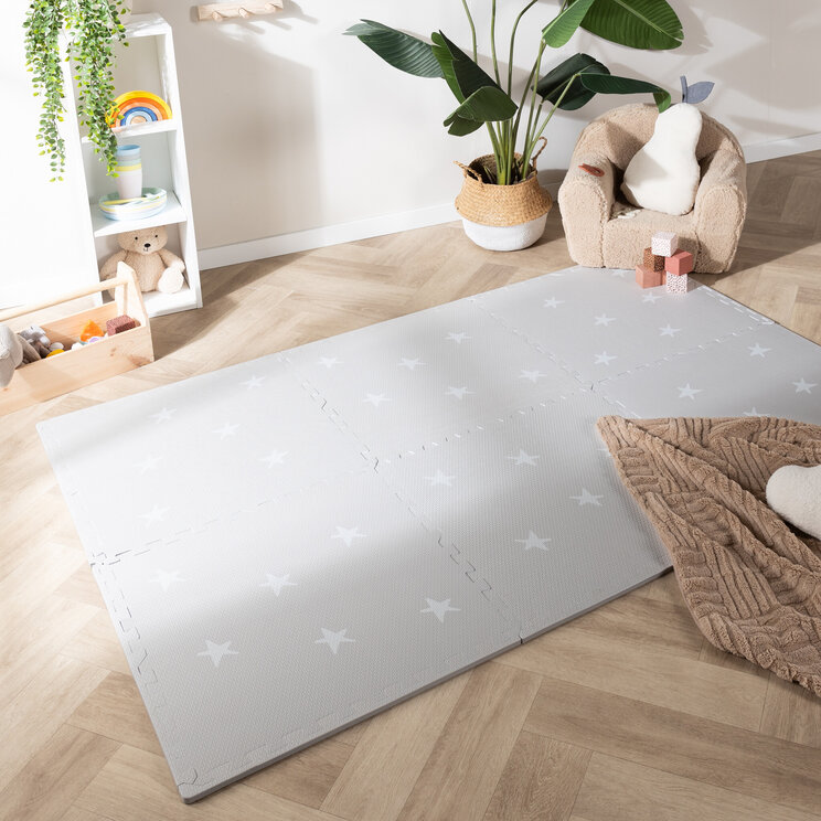 Pusselmatta Av Skum - Alfie Stars Grå