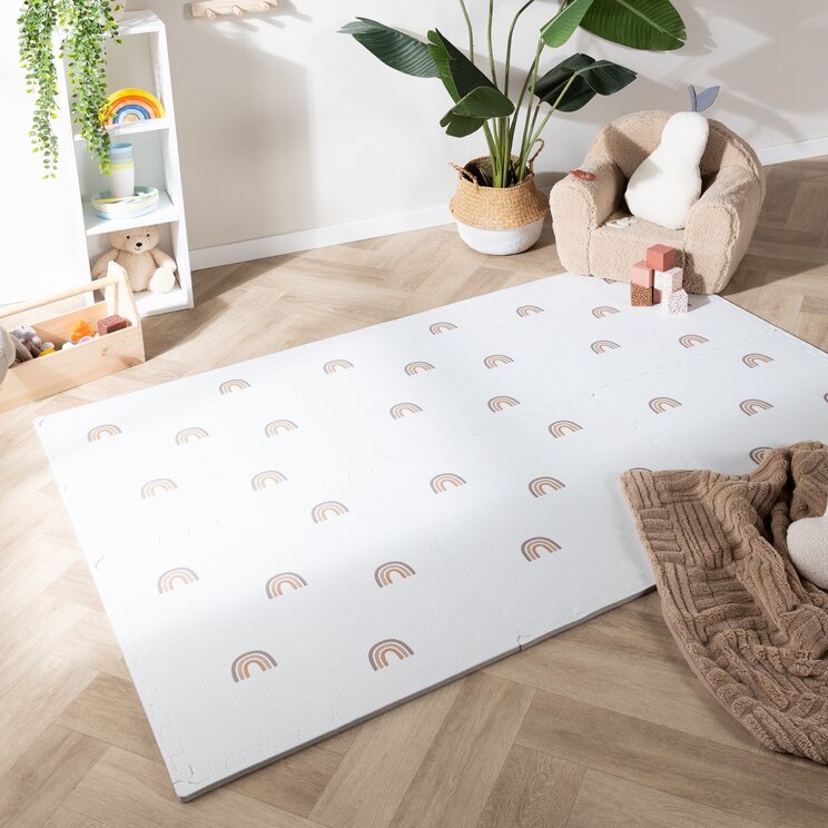 Pusselmatta Av Skum - Alfie Rainbow Vit Regnbåge