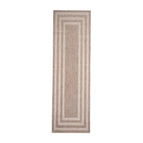 Balkongmatta - Sierra Frame Beige/Gräddvit - sfeer