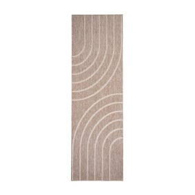 Balkongmatta - Sierra Curves Beige/Gräddvit - sfeer