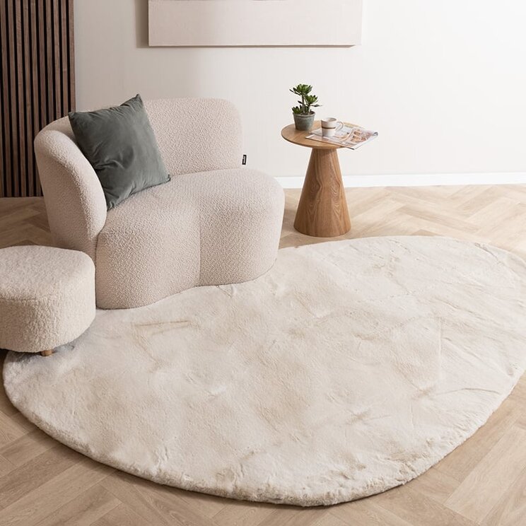 Mjuk Matta Med Hög Lugg - Comfy Supreme Pebble Gräddvit
