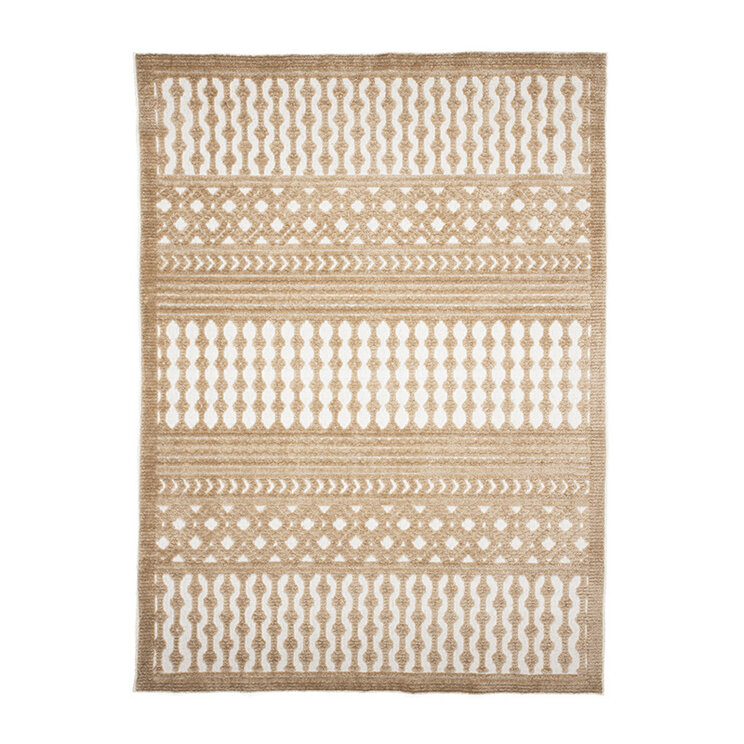Tvättbar Matta - Dunya Geo Beige/Vit - product