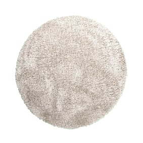 Rund Shagmattor - Blaze Beige/Grå - sfeer