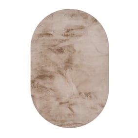 Oval Matta Med Hög Lugg - Comfy Supreme Taupe - sfeer