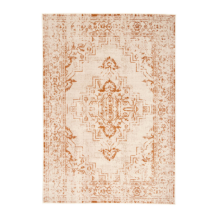 Matta I Vintagestil - Spring Ethnic Gräddvit/Terrakotta - product
