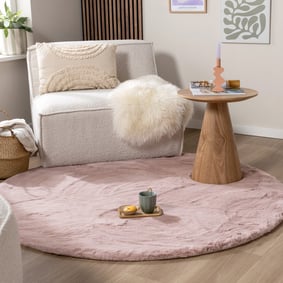 Rund Matta Med Hög Lugg  - Comfy Supreme Rosa