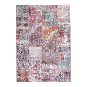 Lapptäckesmatta  - Azara Patchwork Röd - sfeer