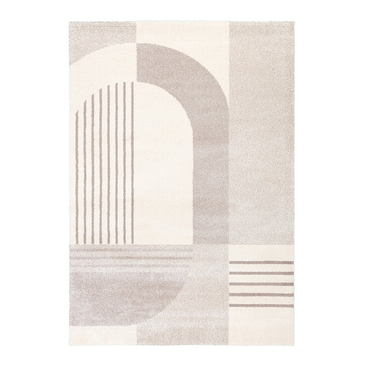 Matta Med Hög Lugg - Serene Shapes Gräddvit - product