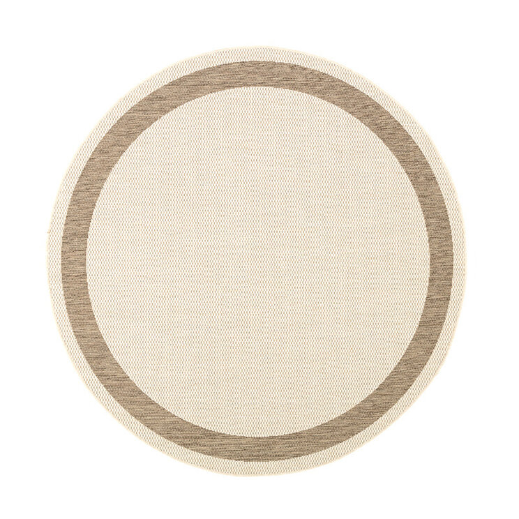 Rund Jute Utomhusmatta - Nomad Edge Gräddvit - product
