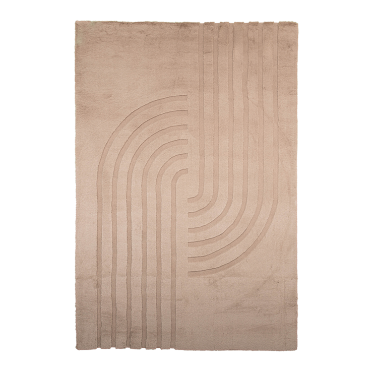 Mjuk Matta Med Hög Lugg - Carvy Curves Taupe - product