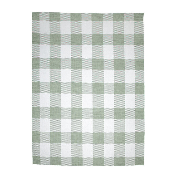 Inomhus- Och Utomhusmatta - Ranch Checkerboard Grön - product