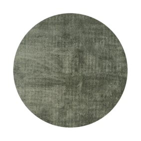 Rund Tvättbar Matta - Clean Grön - sfeer