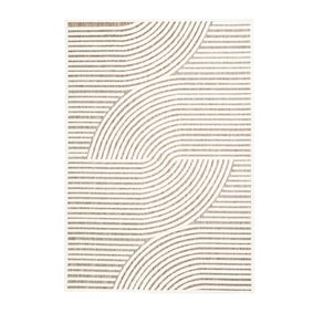 Modern Matta - Nori Curves Vit/Taupe - sfeer