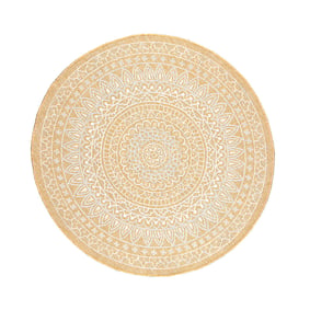 Rund Utomhusmatta - Summer Aztec Gul - sfeer
