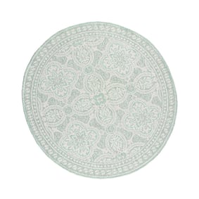 Rund Utomhusmatta - Summer Oriental Mintgrön - sfeer
