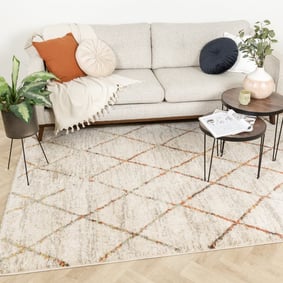 Matta Med Hög Lugg - Blend Lines Terrakotta