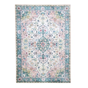 Matta I Vintagestil - Lily Oriental Blå/Rosa - sfeer