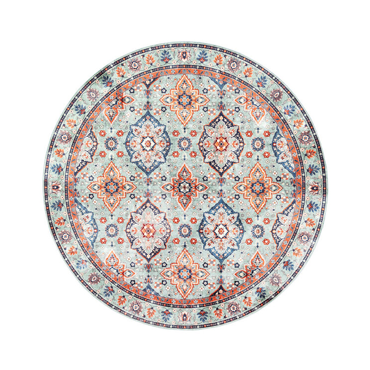 Rund Matta I Vintagestil - Imagine Oriental Grön - product