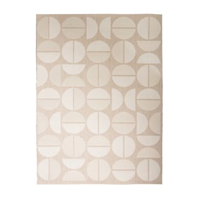Utomhusmatta - Capri Circles Beige/Gräddvit - sfeer