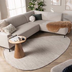 Organisk Formad Matta - Bliss Beige/Melerad - sfeer