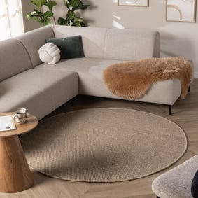 Rund Ullmatta - Bliss Beige/Brun - sfeer