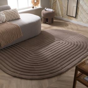 Oregelbunden Matta - Flowy Arch Taupe