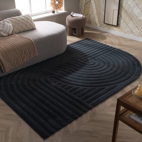 Oregelbunden Matta - Flowy Wavy Antracit