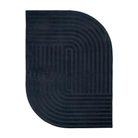 Oregelbunden Matta - Flowy Lines Antracit - sfeer