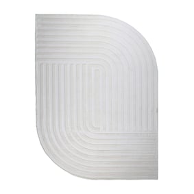 Oregelbunden Matta - Flowy Lines Gräddvit - sfeer