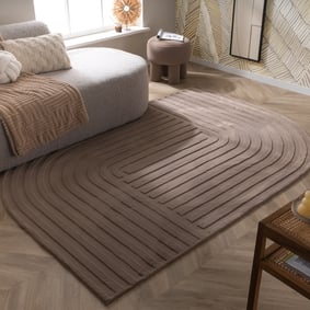 Oregelbunden Matta - Flowy Lines Taupe